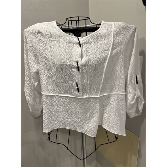 Patchington White top with size Small Hi Low - Picture 1 of 6